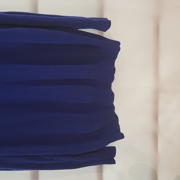 Pre-owned Blue Woman Within Long Sleeve V-Neck Sweater - Picture 5 of 11